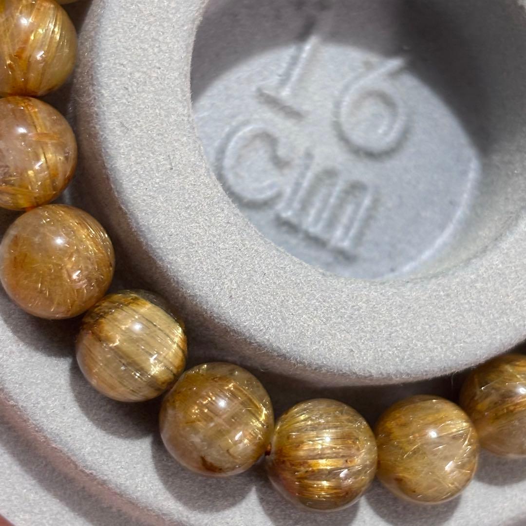 満鉱物天然タイチンゴールドルチルクォーツブレスレット天然石パワーストーン