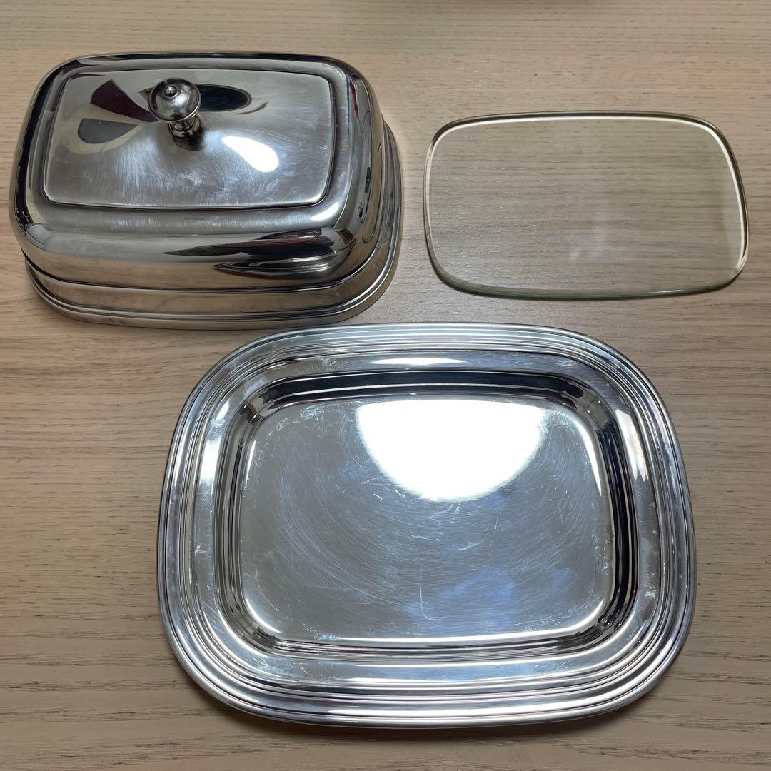 超希少 クリストフル Christofle バターケース バターディッシュ