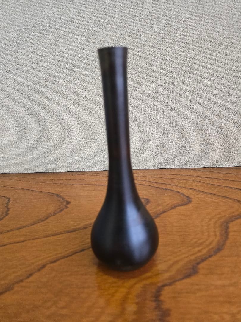 唐金花生　宮崎幽斎　１４代寒雉　未使用　ミニ花瓶