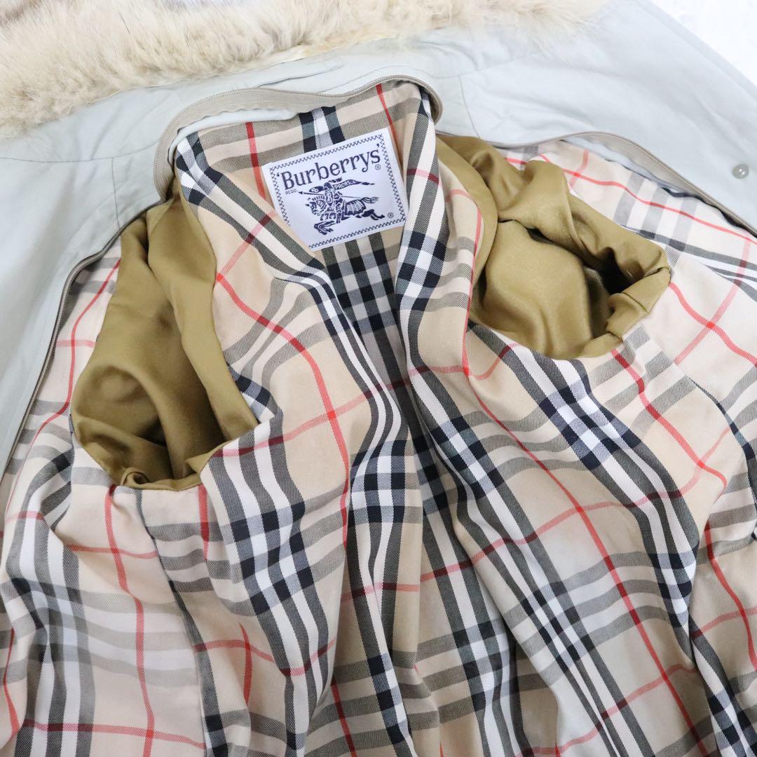 Burberry バーバリー ステンカラーコート ノバチェック　ライナー ファー