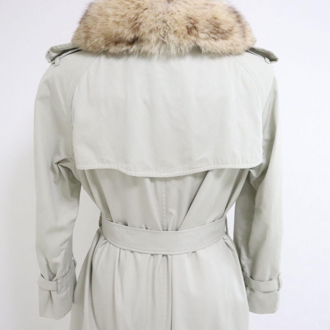 Burberry バーバリー ステンカラーコート ノバチェック　ライナー ファー