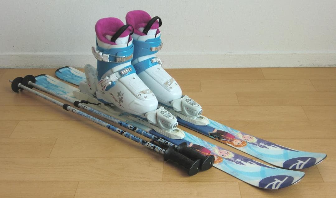 ■■送料無料■アナと雪の女王■子供用スキーセット■板110靴21.5■WAX済■