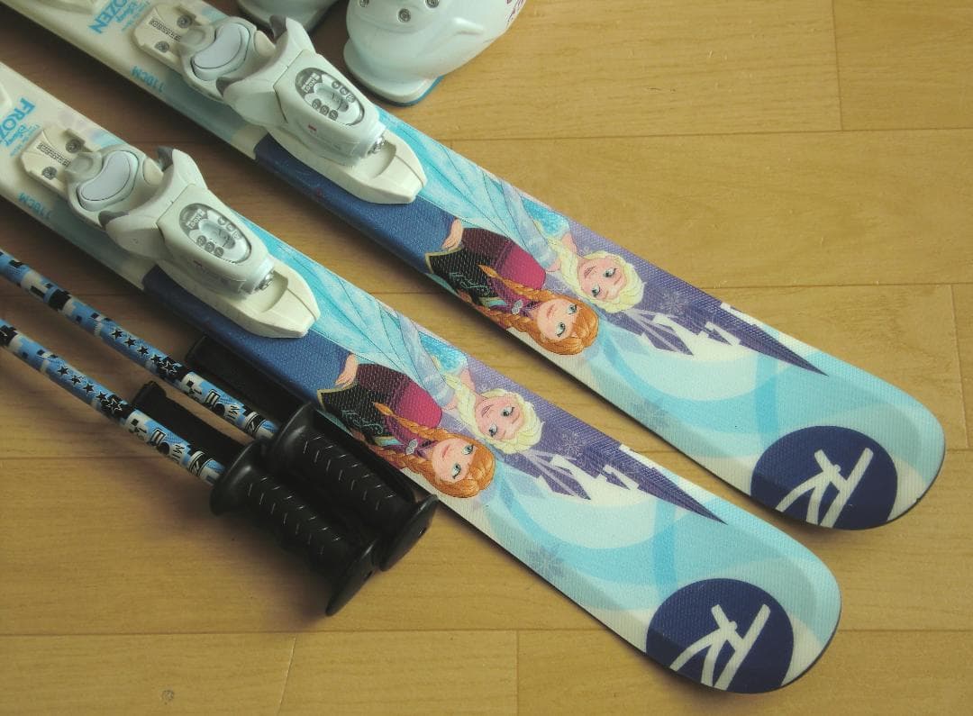 ■■送料無料■アナと雪の女王■子供用スキーセット■板110靴21.5■WAX済■