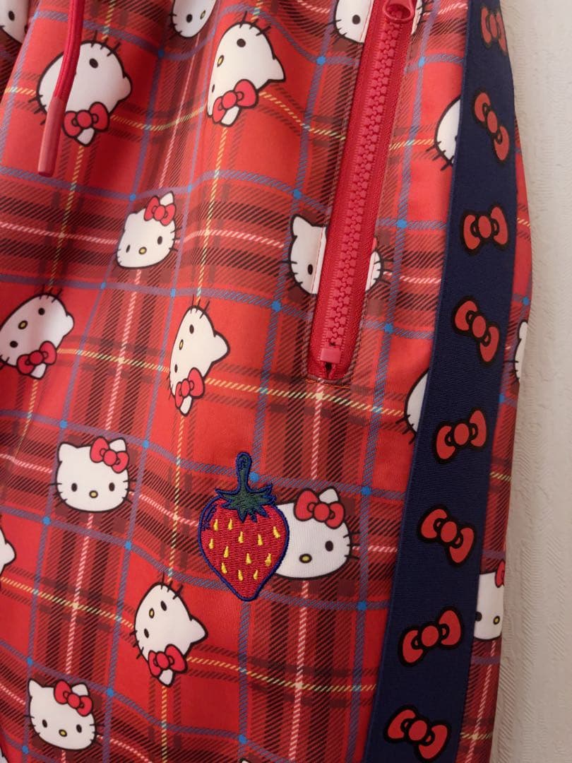 HEIHEI ハローキティ トラックパンツ ジャージ タータンチェック 赤