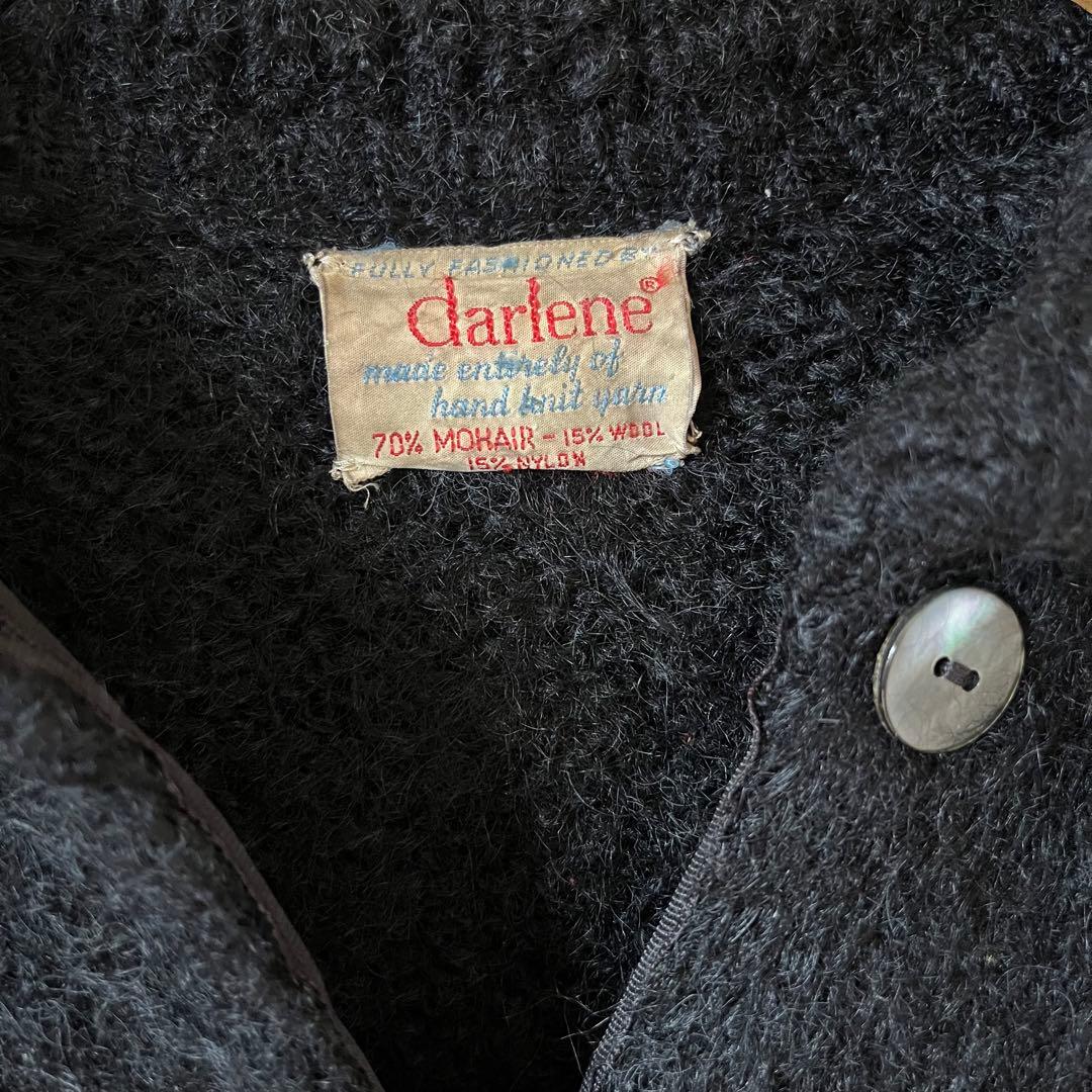 A*”様 美品　50s 60s モヘアカーディガン　ブラック　mohair カー