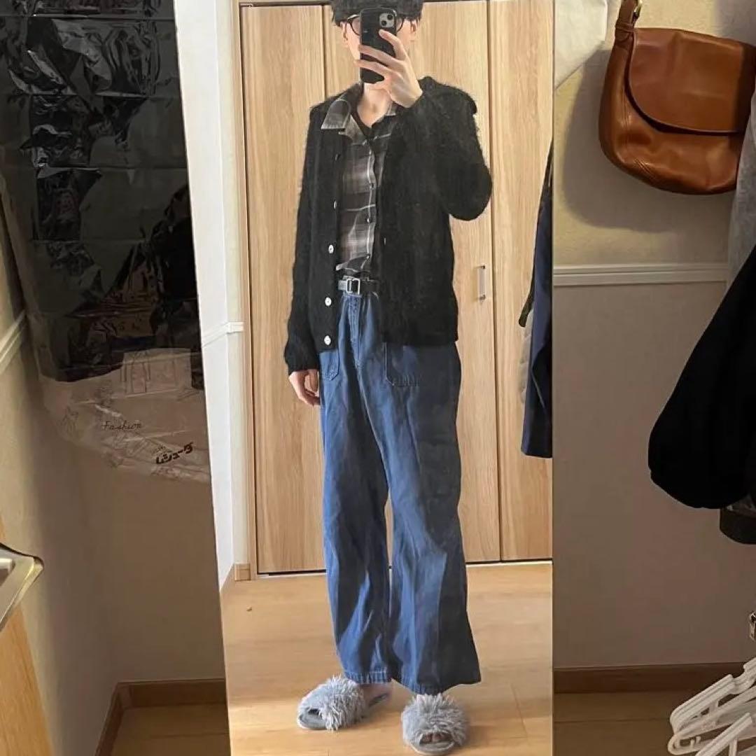 A*”様 美品　50s 60s モヘアカーディガン　ブラック　mohair カー