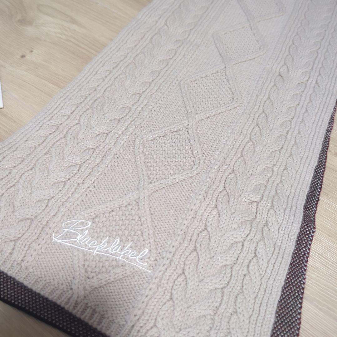 新品未使用！BLACK LABEL チェック柄 ケーブル編み マフラー最終価格！