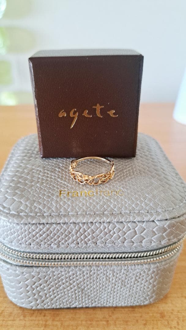 agete K10 リング 廃盤デザイン?! オリーブモチーフ