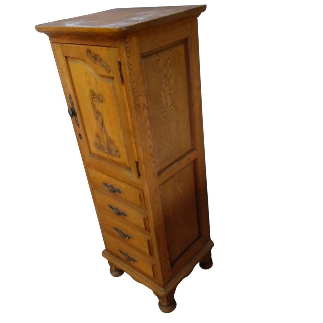 北欧 英国スタイル 彫刻入り キャビネット 収納棚 電話台 花台【送料込み】