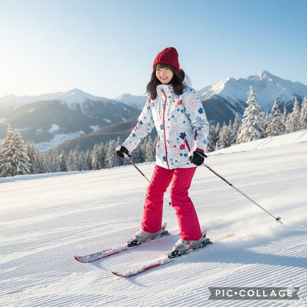 美品　Phenix クリスタルガールズ スキーウェア 160 花柄×ピンク 上下