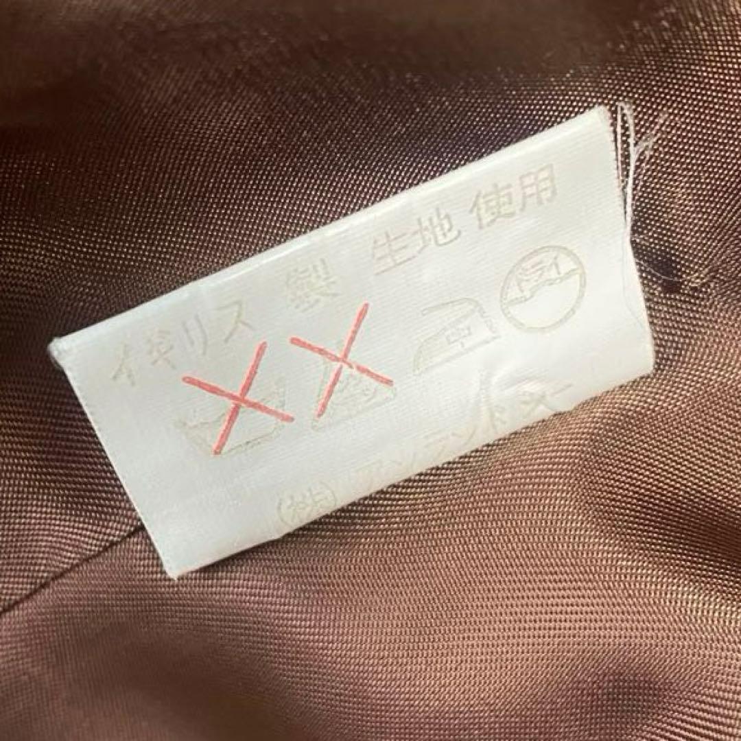 ハリスツイード　Harris Tweed ステンカラーコート　ブラウン