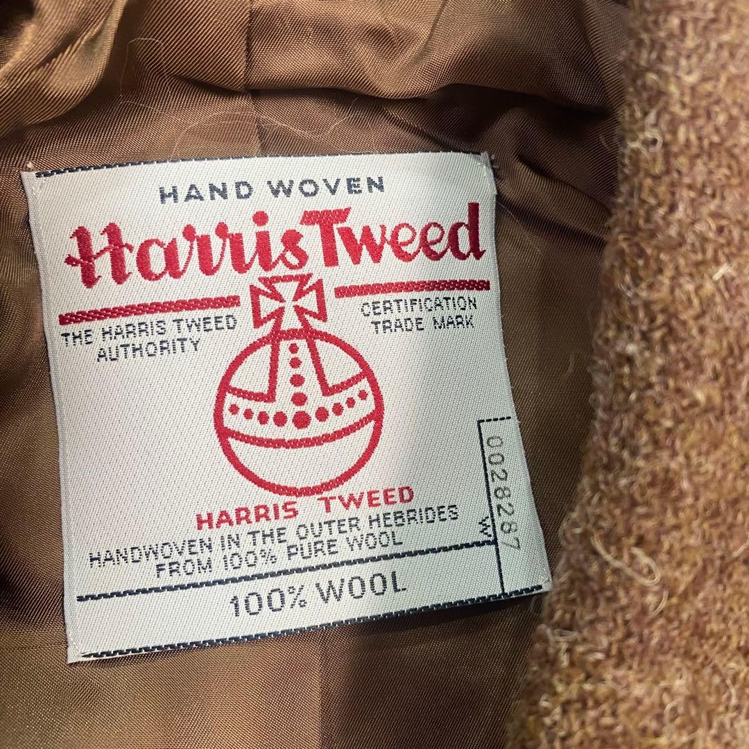 ハリスツイード　Harris Tweed ステンカラーコート　ブラウン