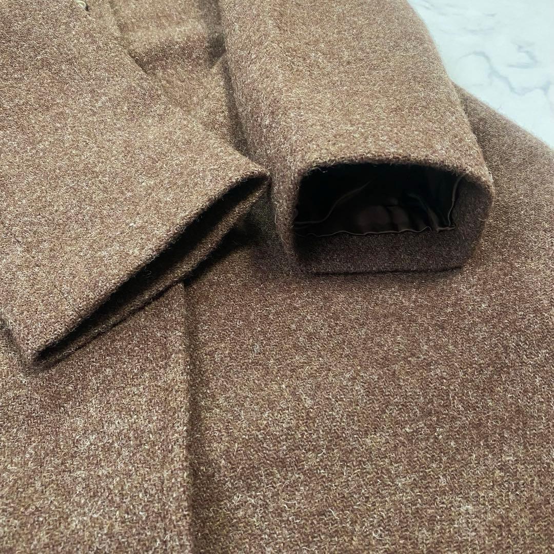 ハリスツイード　Harris Tweed ステンカラーコート　ブラウン