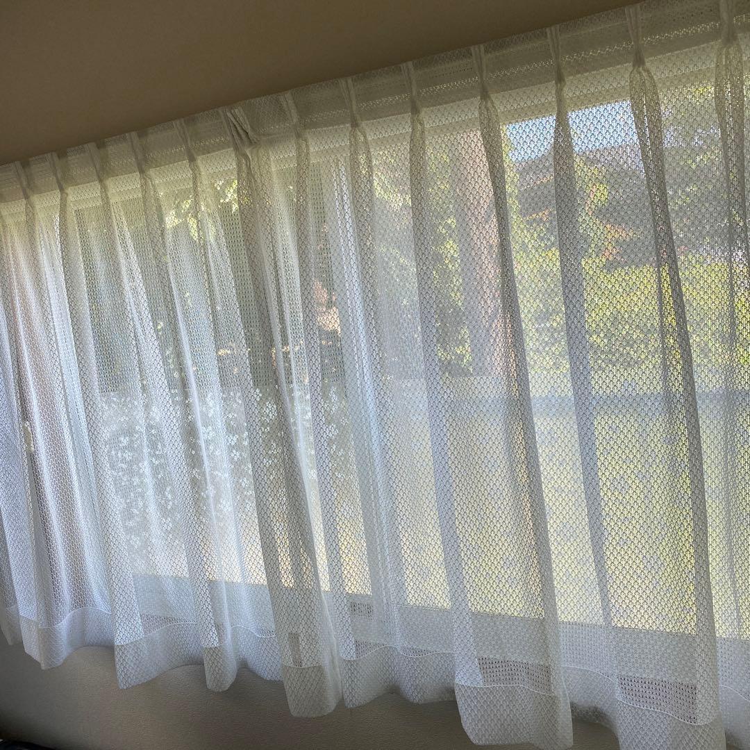 半額以下◆美品◆レースカーテン横幅180×長さ110cmの窓に 2セット防寒