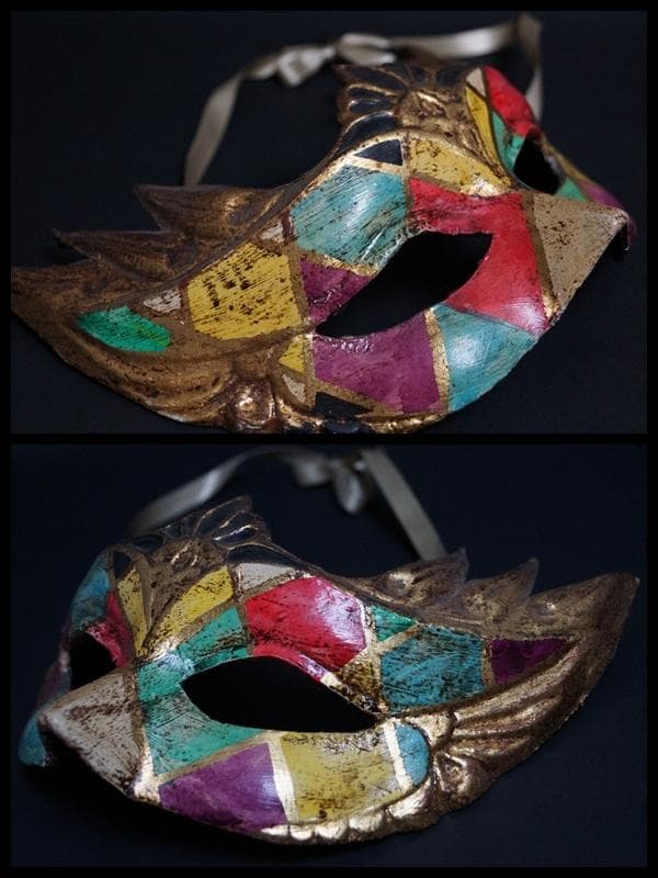 イタリア製ハンドメイド・ハンドペイント 仮面舞踏会 ベネチアン マスク