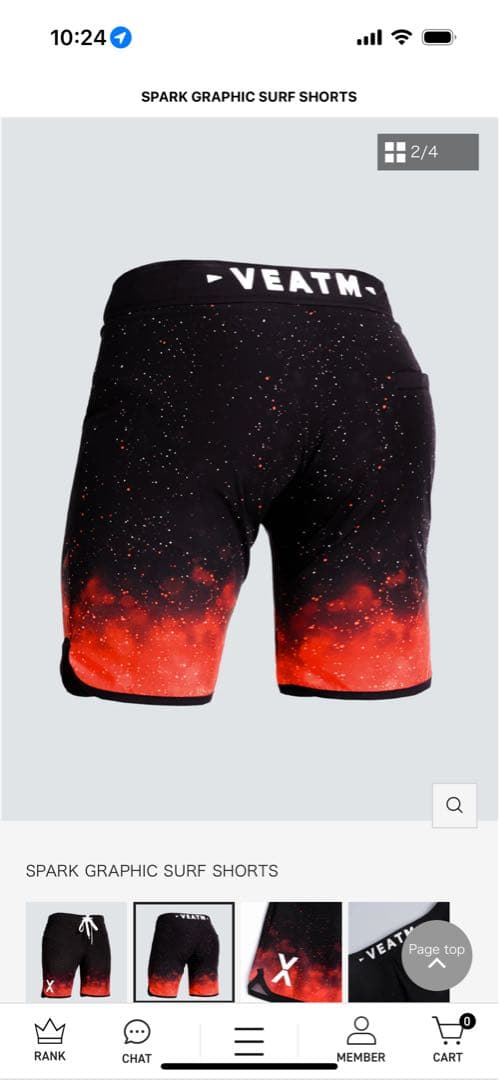 VEATM SPARK GRAPHIC SURF SHORTS L サイズ