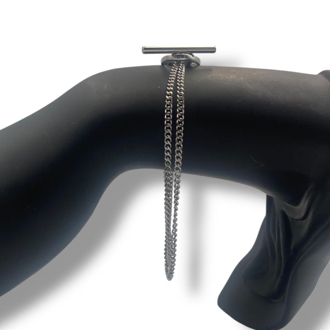 極美品 DIESEL ディーゼル ブレスレット メンズ スチール シルバー