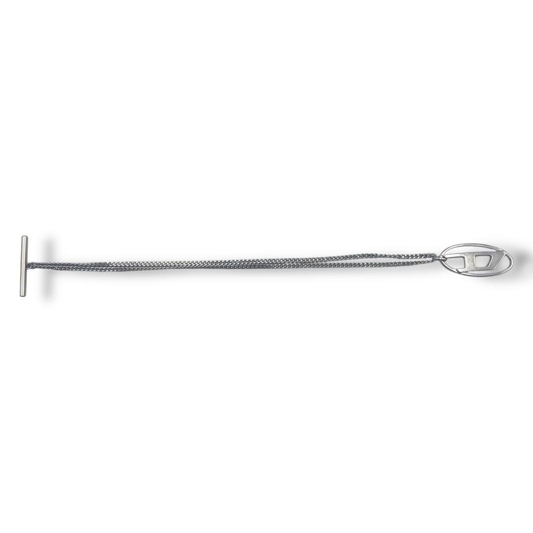 極美品 DIESEL ディーゼル ブレスレット メンズ スチール シルバー