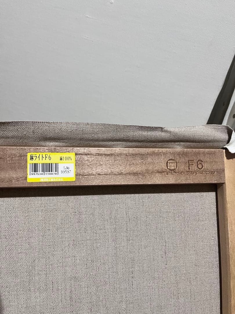 F6八枚F8一枚F10四枚　油絵用ホワイトキャンバス計13枚　麻100%