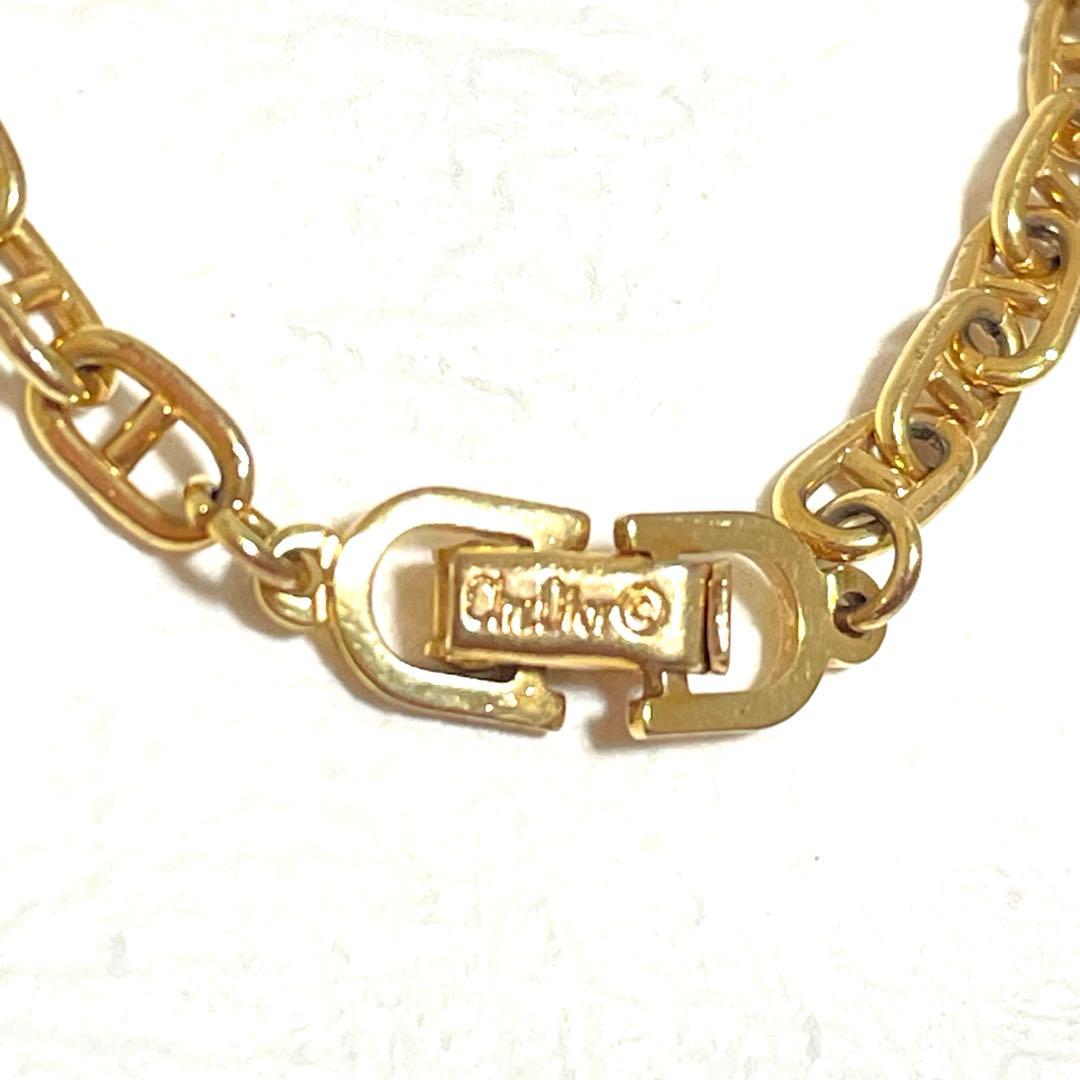 Christian Dior CDロゴ チェーンブレスレット ゴールド 美品