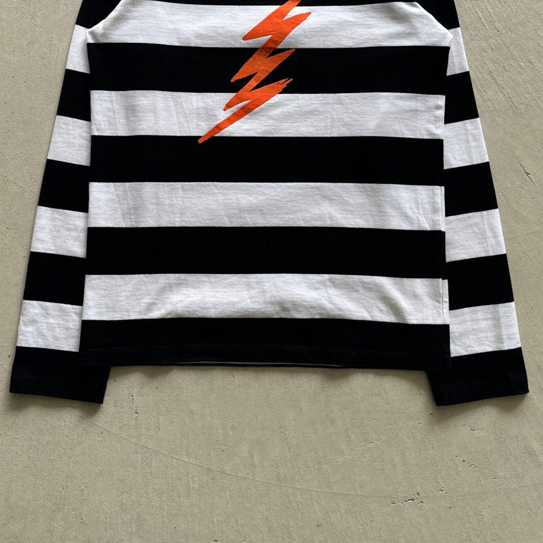 agnes b. homme border thunder ボーダー 白 黒