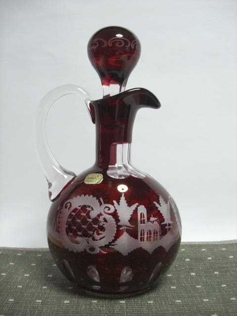 ◆BOHEMIA/ボヘミア EGERMANN GLASS デキャンタ◆未使用品◆