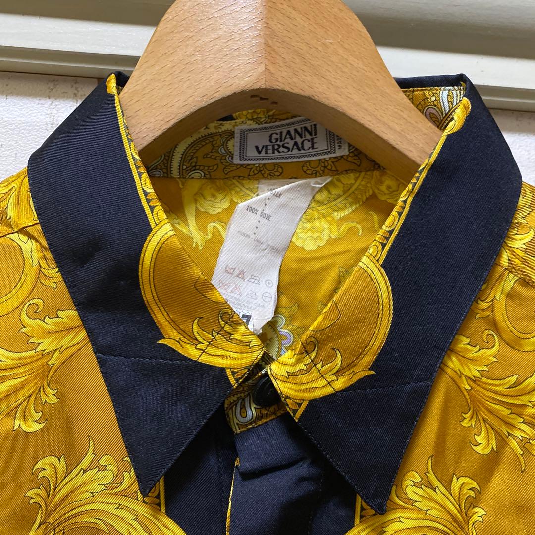 GIANNI VERSACE バロックシャツ シルク100% イタリア製 派手柄