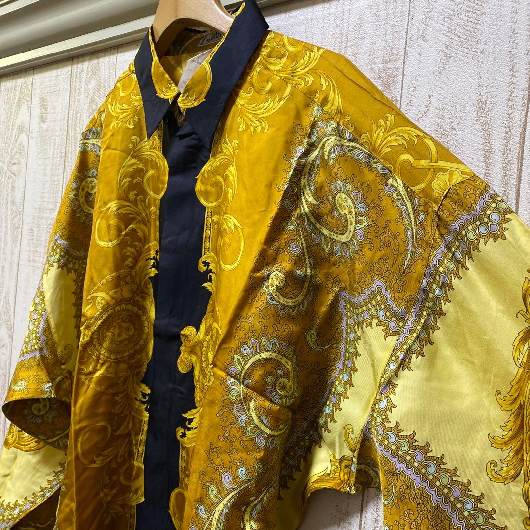 GIANNI VERSACE バロックシャツ シルク100% イタリア製 派手柄