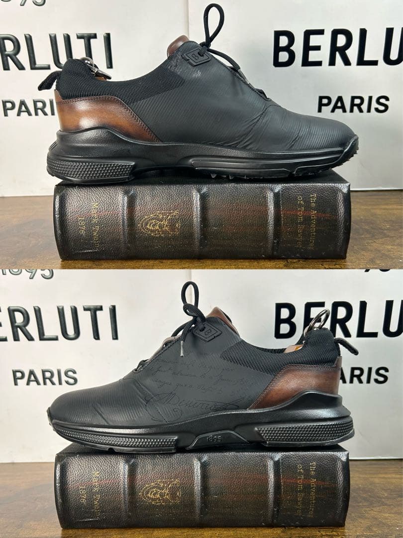 美品 BERLUTI SWING ゴルフシューズ レザー × ファブリック　7