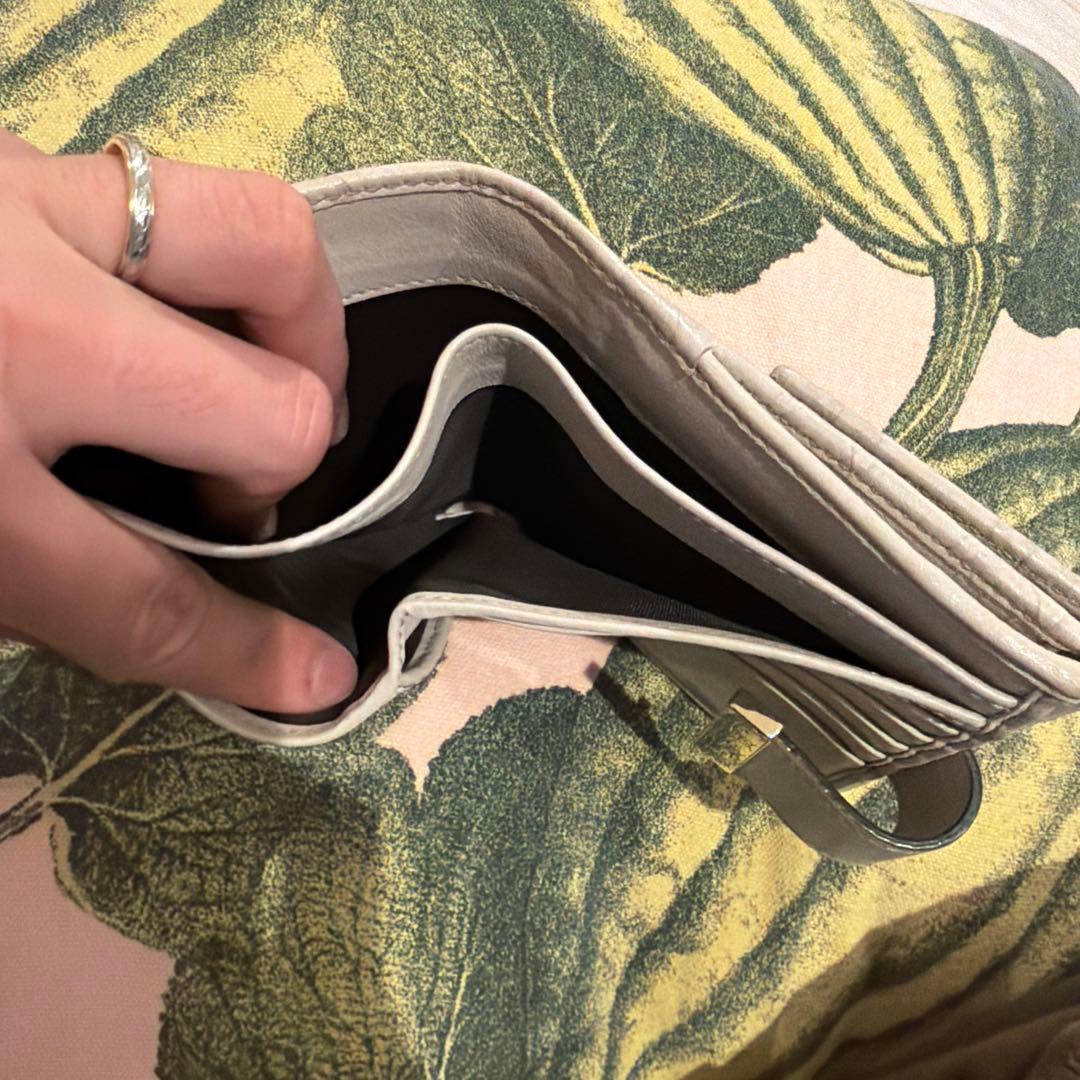 GUCCI GGパターン 二つ折り財布 グレー