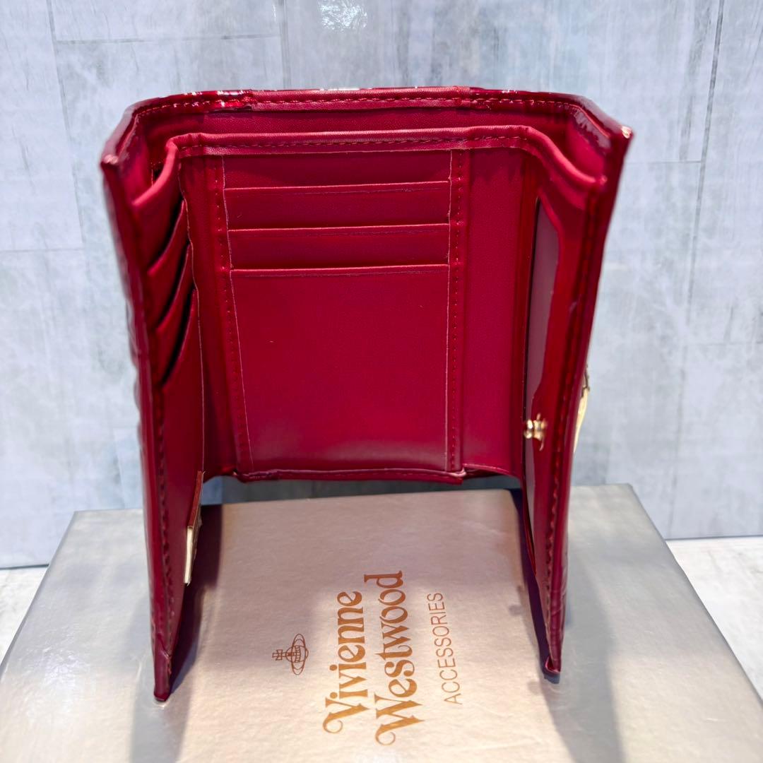Vivienne Westwood 3つ折り財布 / レッド/ゴールド金具付き