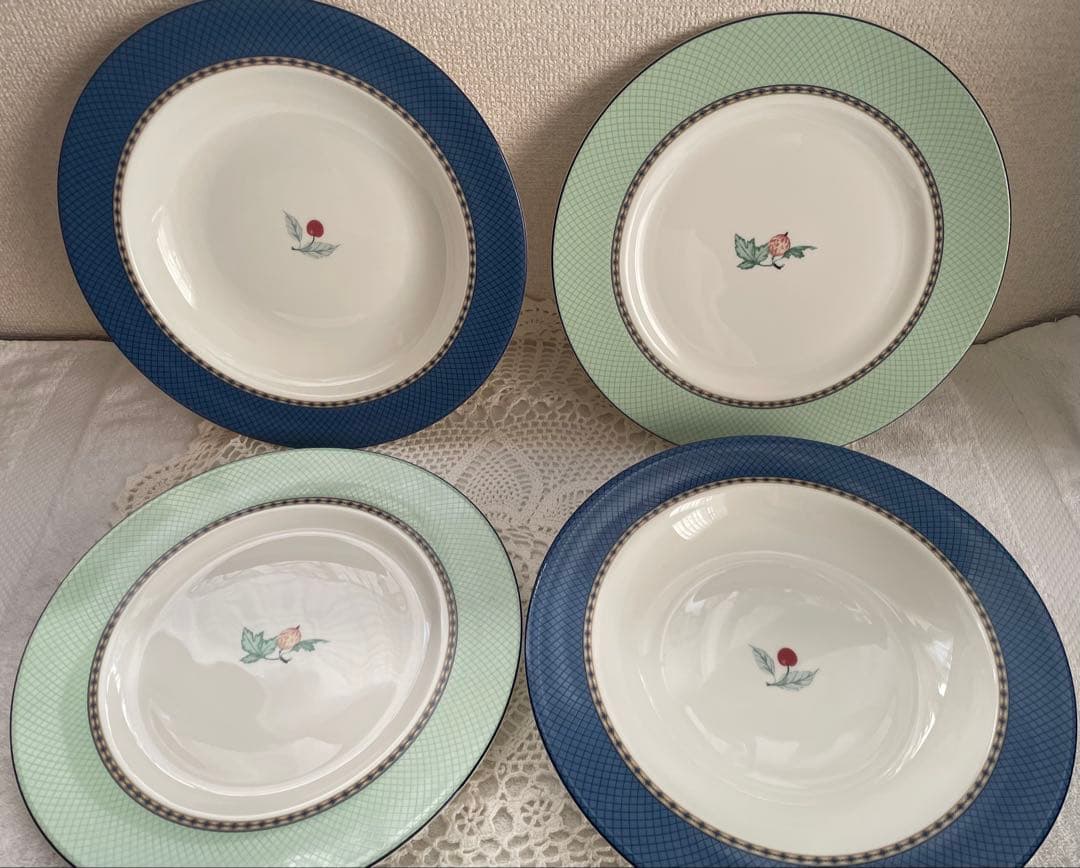  フルーツシンフォニー　パスタ皿とディナープレート各2枚セット