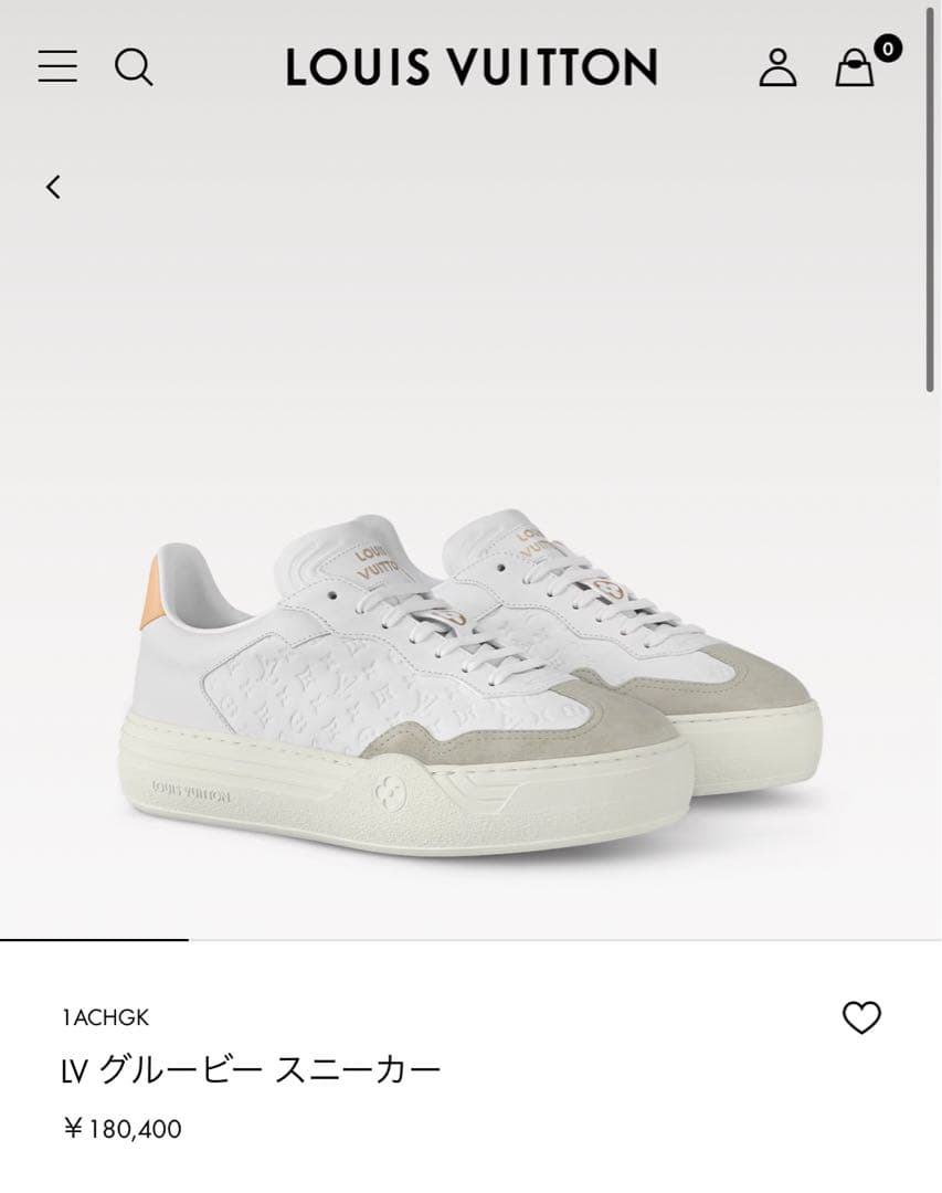 【ここママ】【新品】LOUIS VUITTON LVグルービー スニーカー