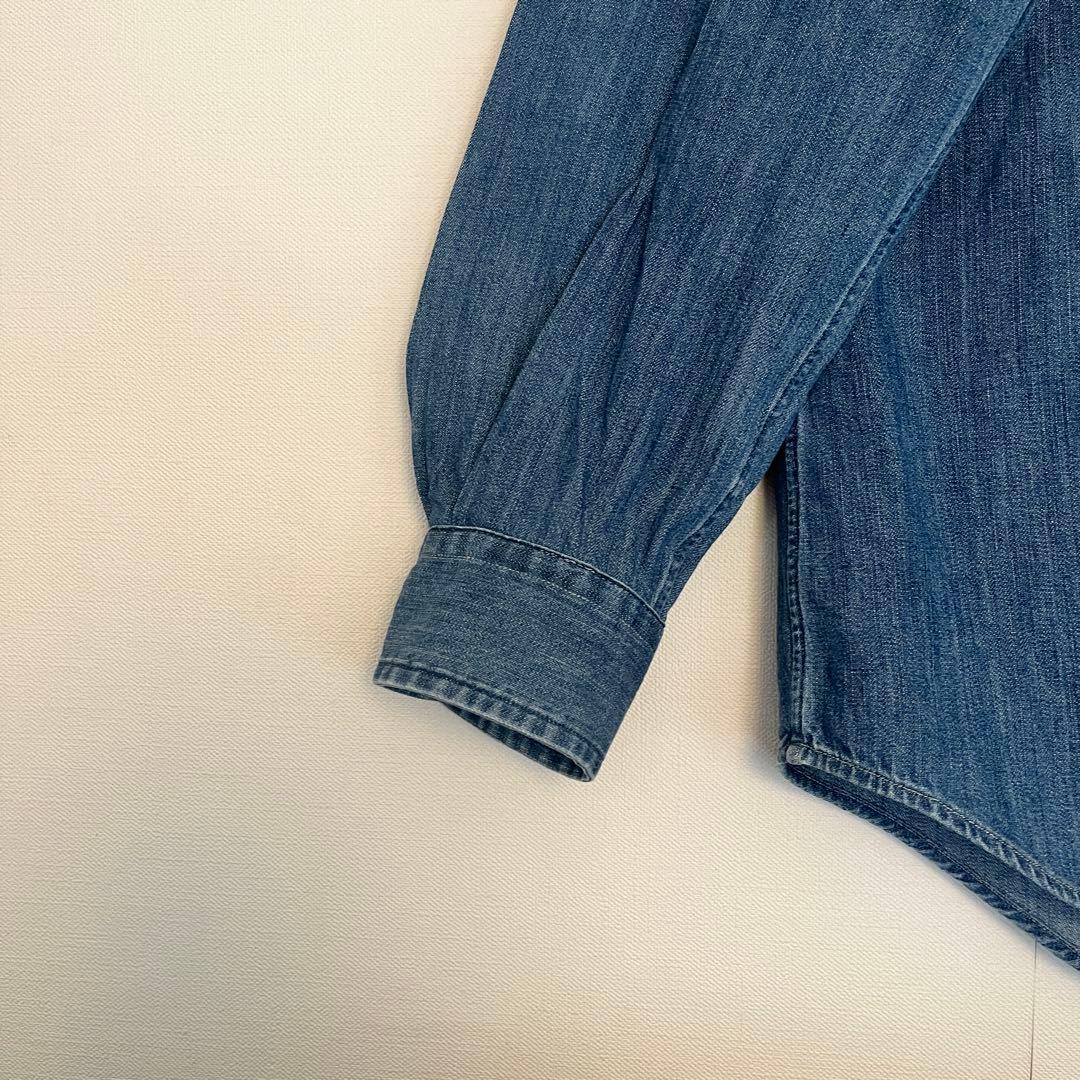 【人気希少現行QR★未使用に近い】ラルフローレンデニムシャンブレーBDシャツ◆M