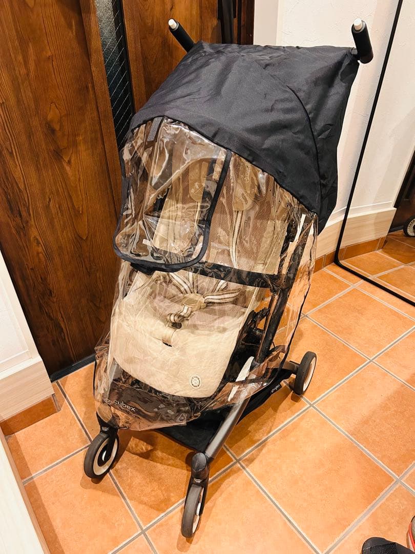 サイベックスリベル2024 アーモンドベージュ レインカバー付 B型ベビーカー