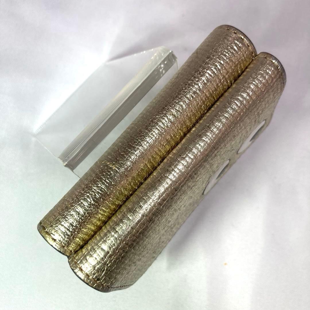 アニヤハインドマーチ アイズ eyes シルバー 三つ折り財布 ミニウォレット