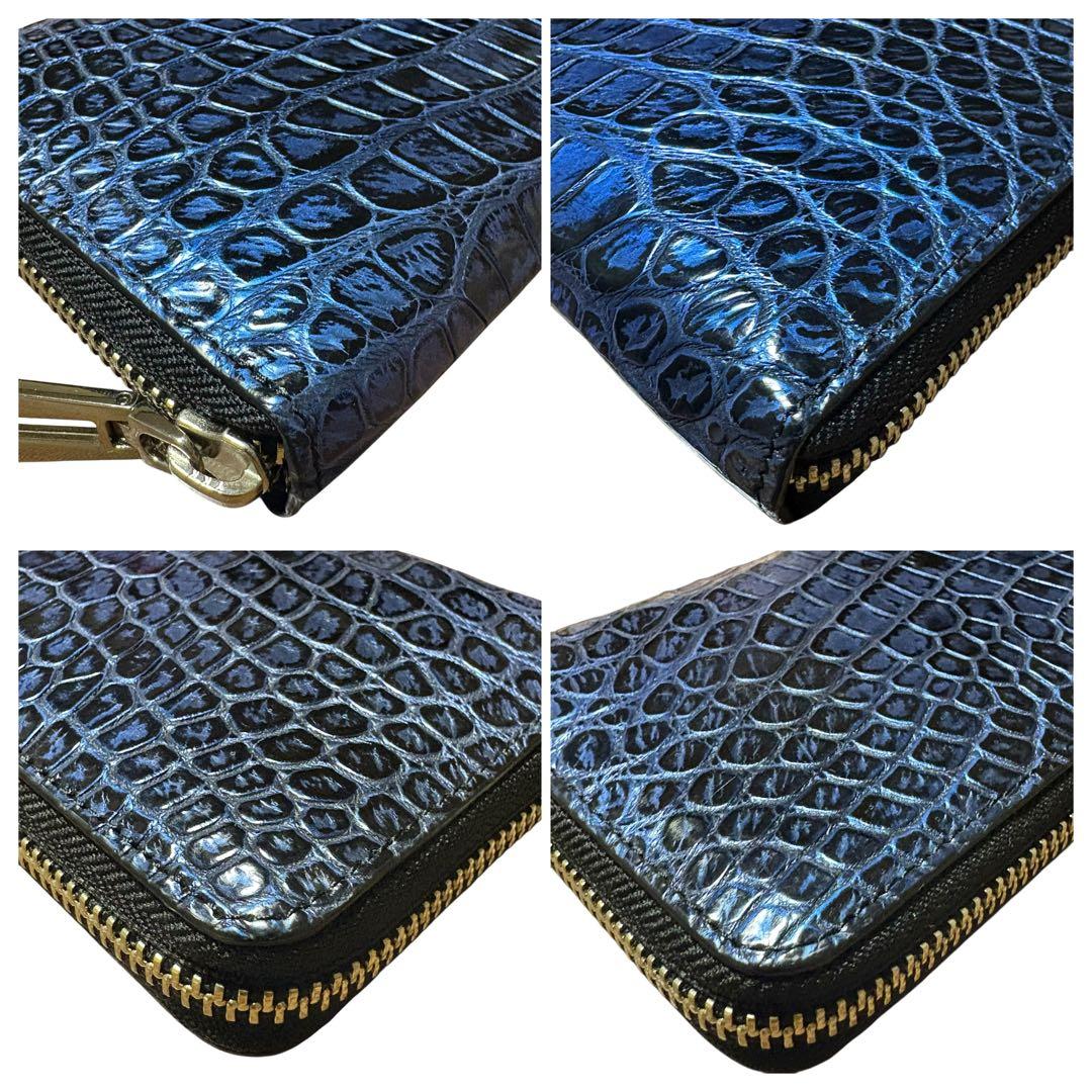 現行　未使用品　東京クロコダイル　ポロサス　長財布　コルテ　ミッドナイトブルー