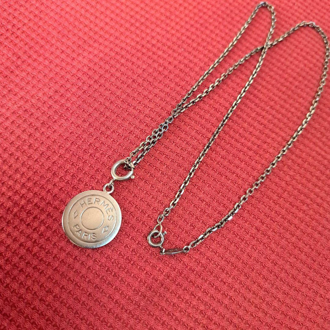 HERMES シルバー ペンダント ネックレス