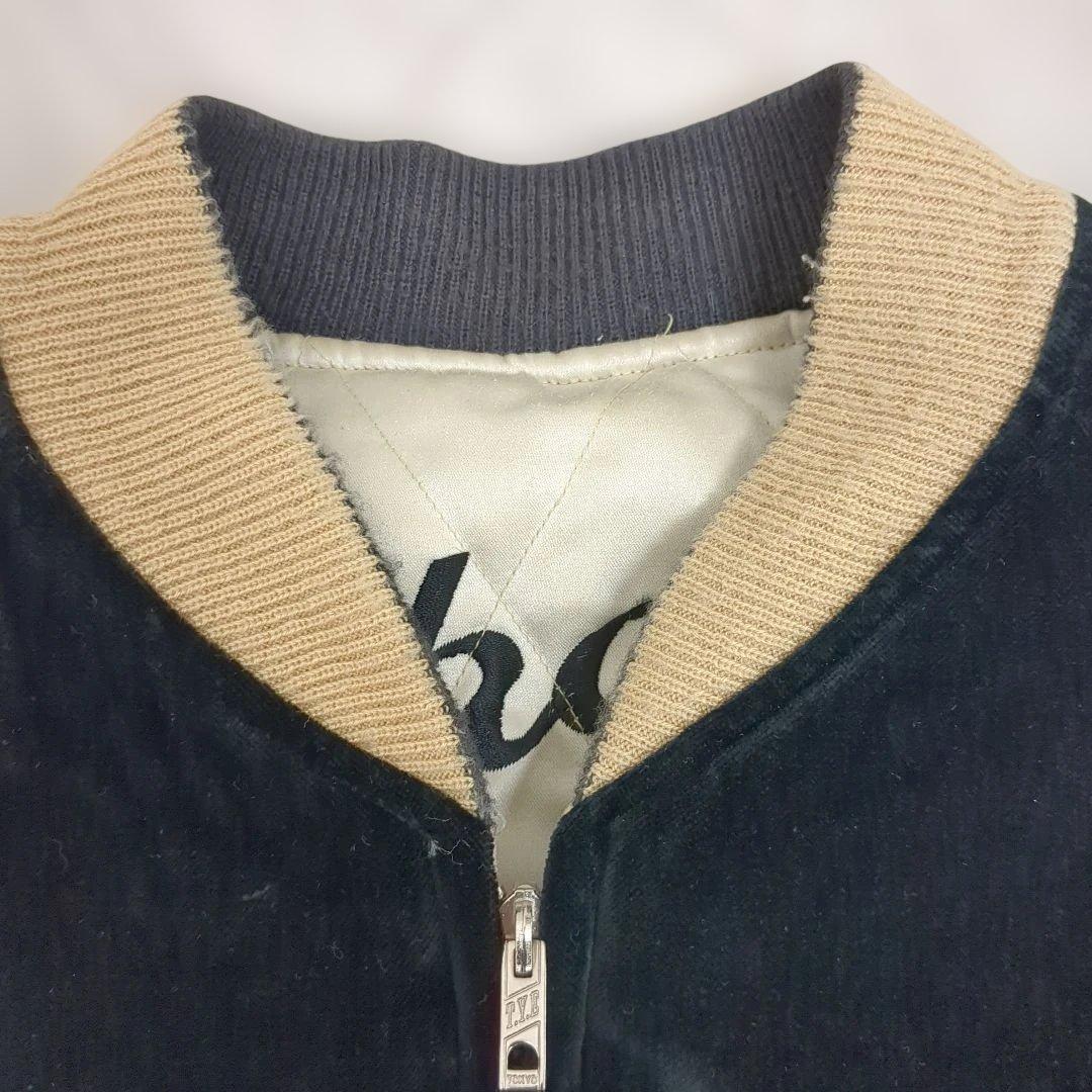 美品90s テーラー東洋　別珍 スカジャン 虎　龍　日本地図スーベニアジャケット