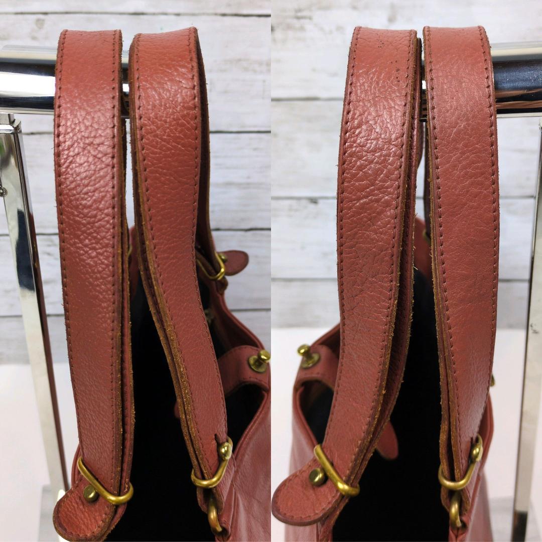 イルビゾンテ ハンドバッグ トートバッグ レザー ブラウン ロゴ型押し