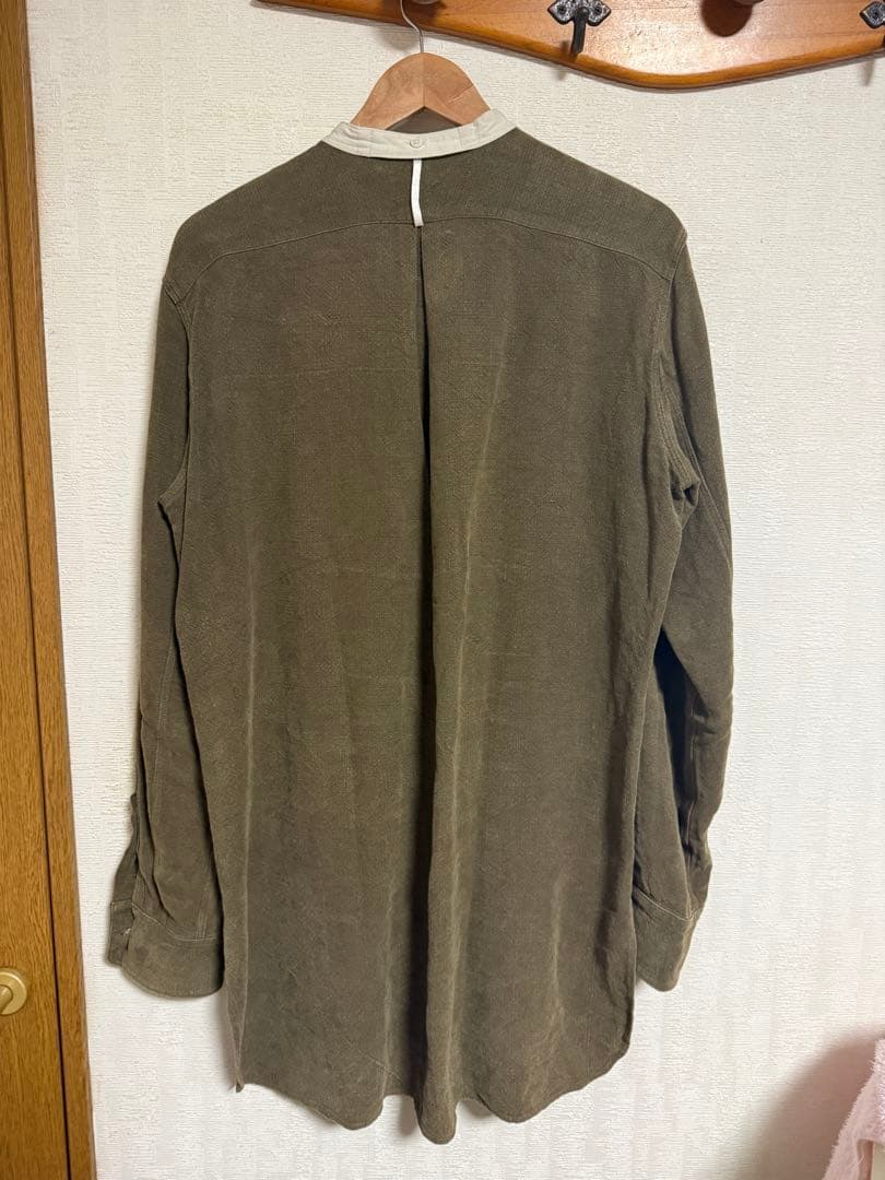 【サイズ7】sus-sous officer shirts オリーブカーキ