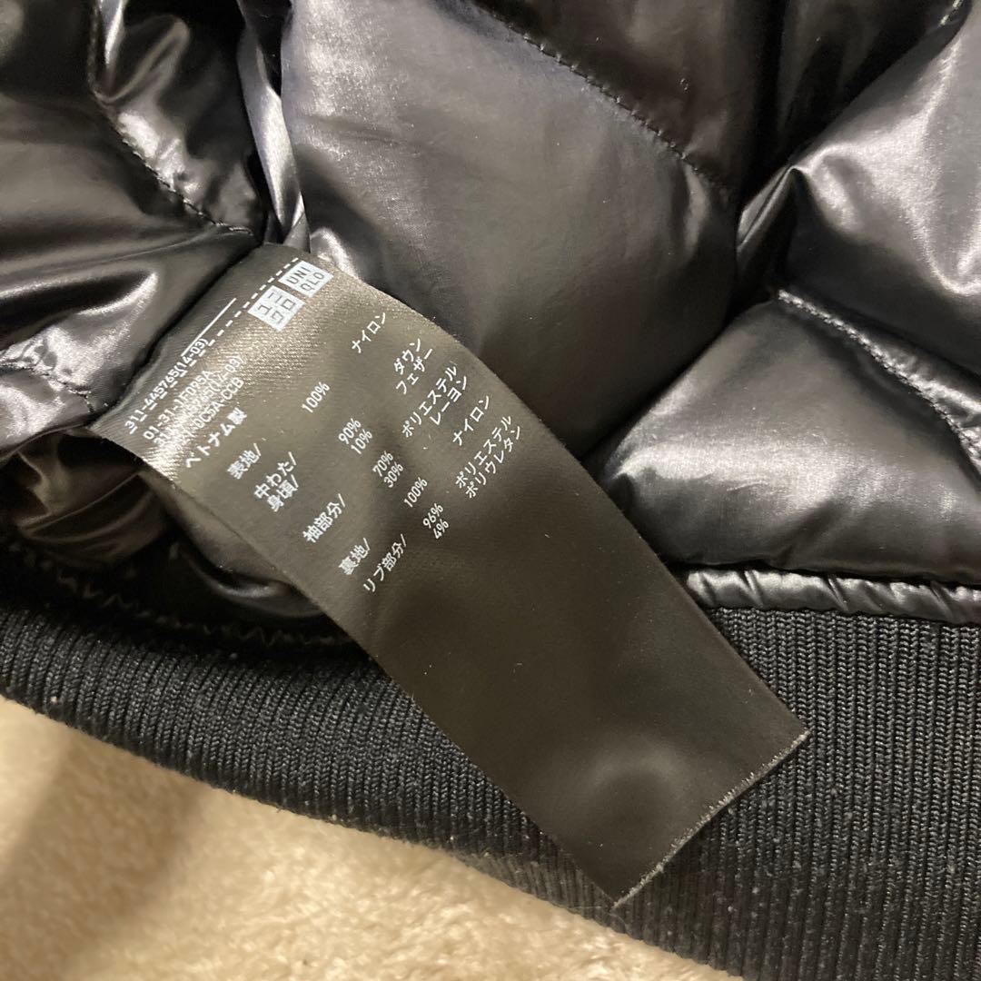 【UNIQLO】＋J ハイブリッドダウンオーバーサイズMA-1ブルゾン 黒 L