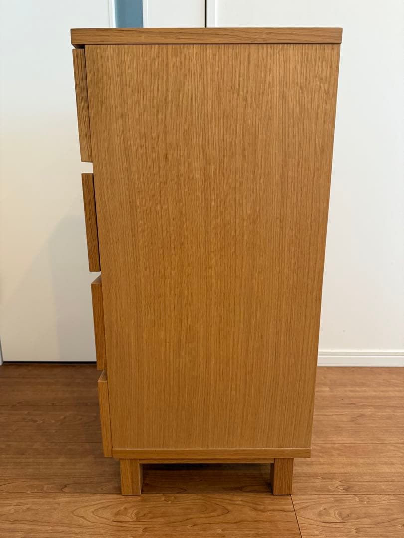 無印良品　チェスト　4段　オーク材　引き出し