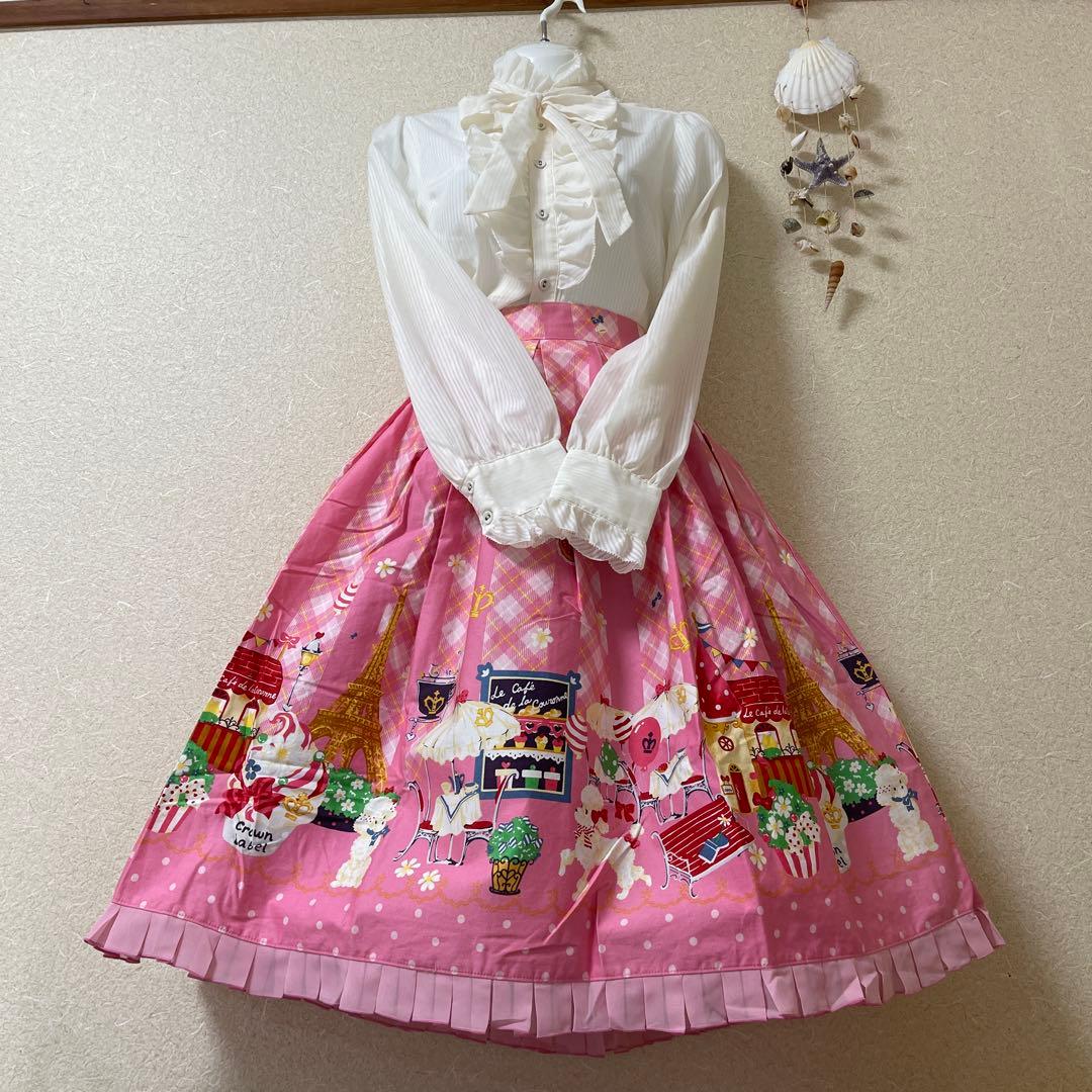 メタモルフォーゼ　パリの街並シリーズ　プードル　ビッグリボンリボンスカート