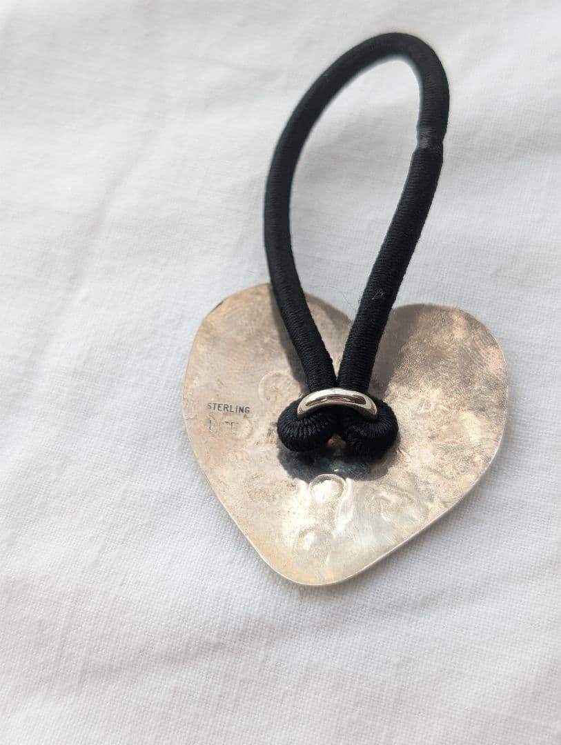 【Navajo】ハートコンチョ ヘアゴム スタンプワーク インディアンジュエリー