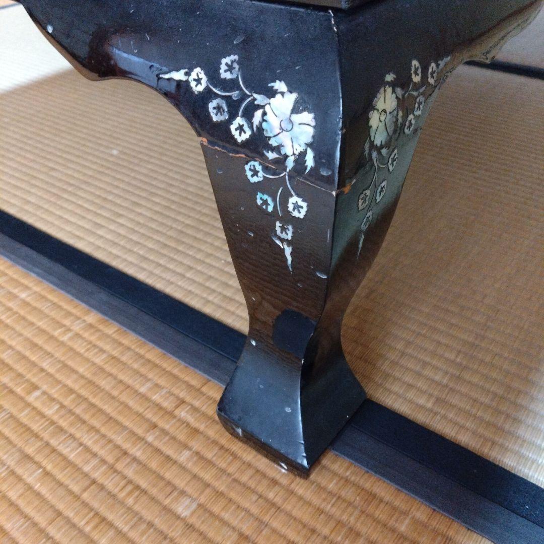 「黒うるし地」に「螺鈿細工（らでんざいく）座卓」「高級」「和室」「ローテーブル」