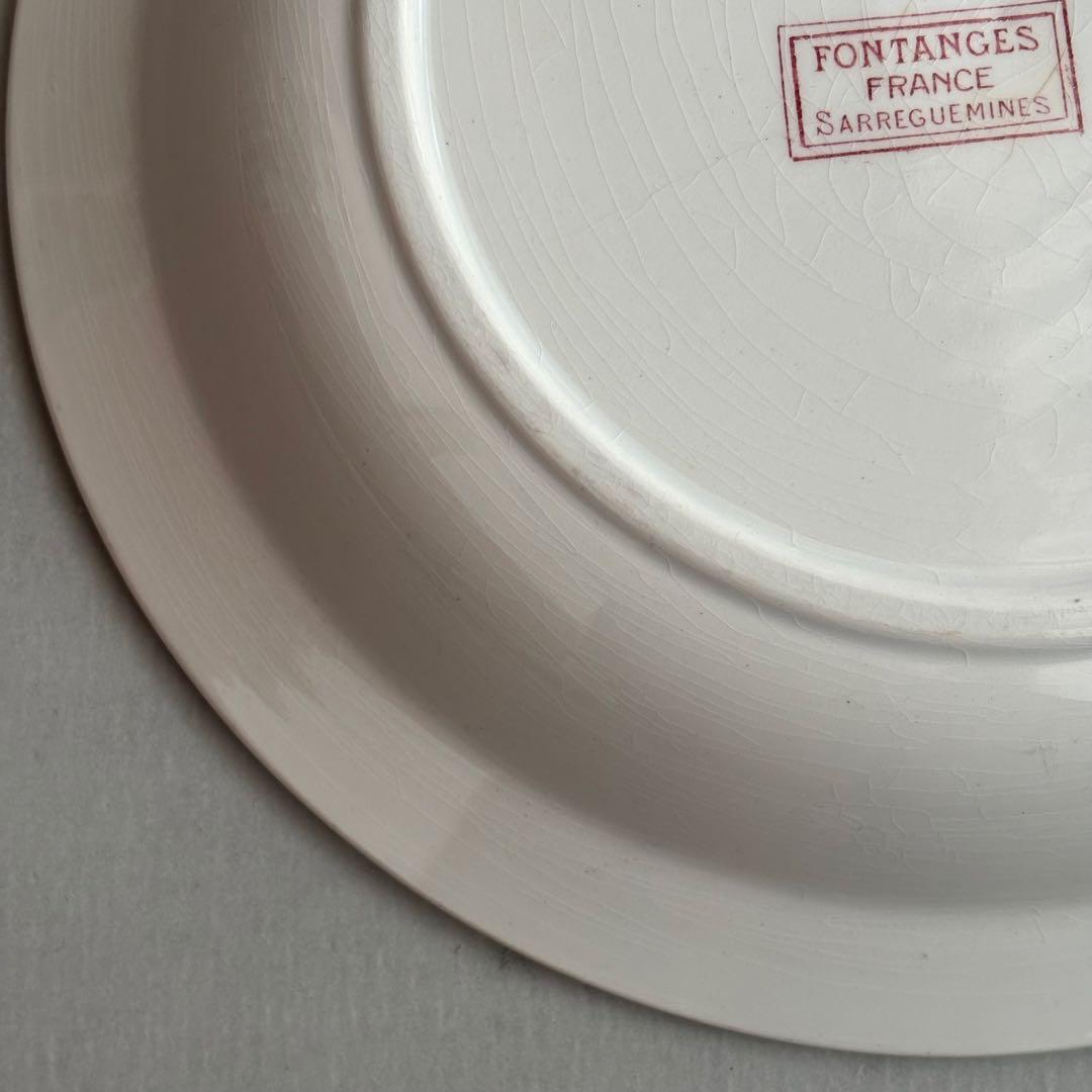 美品 フランスアンティーク サルグミンヌ fontanges サラディエ 大皿