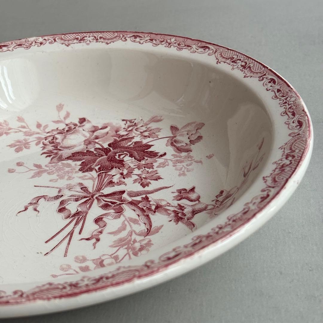 美品 フランスアンティーク サルグミンヌ fontanges サラディエ 大皿