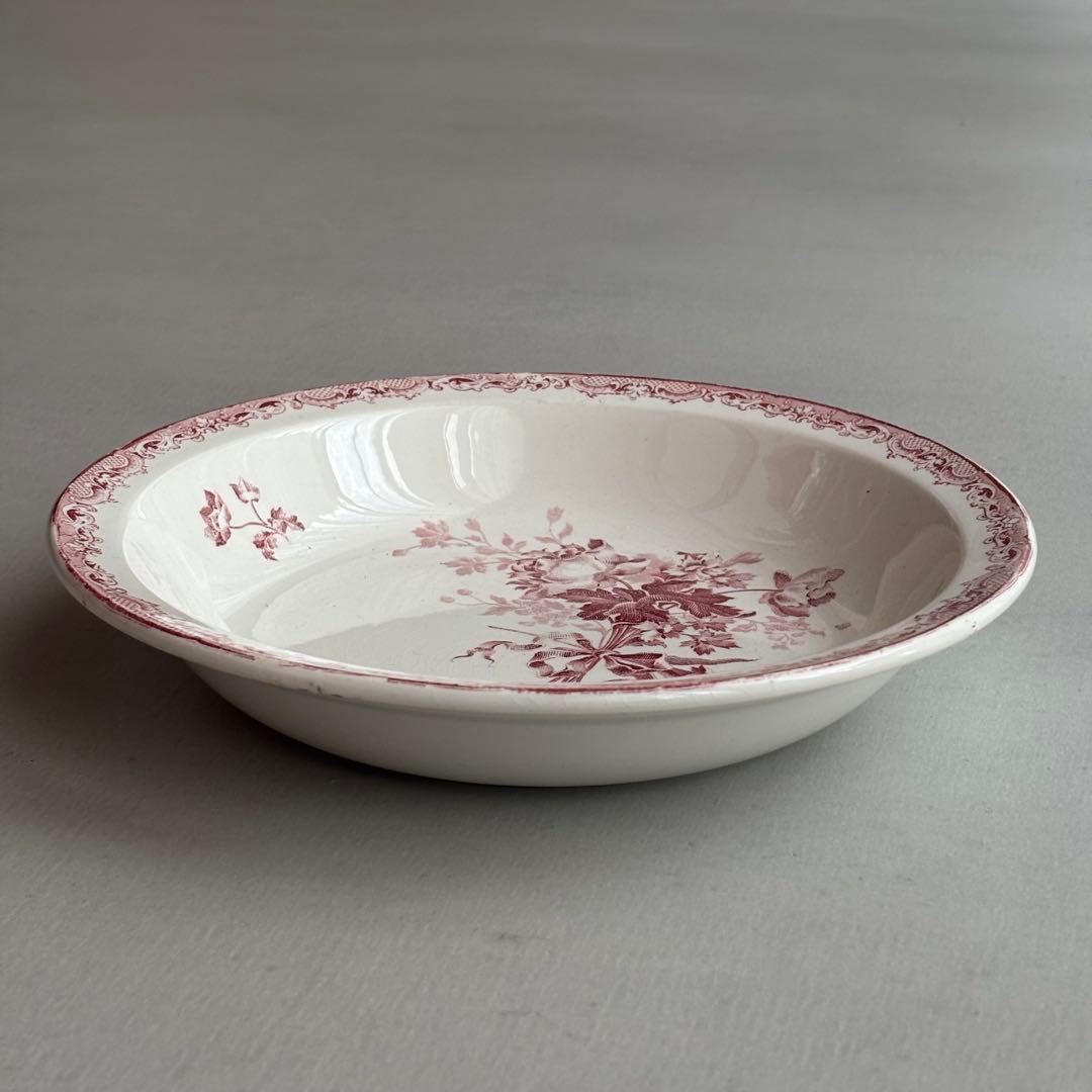 美品 フランスアンティーク サルグミンヌ fontanges サラディエ 大皿