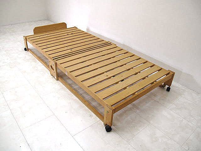 中居木工 折りたたみすのこベッド シングル 日本製 天然木 国産 折畳みベッド